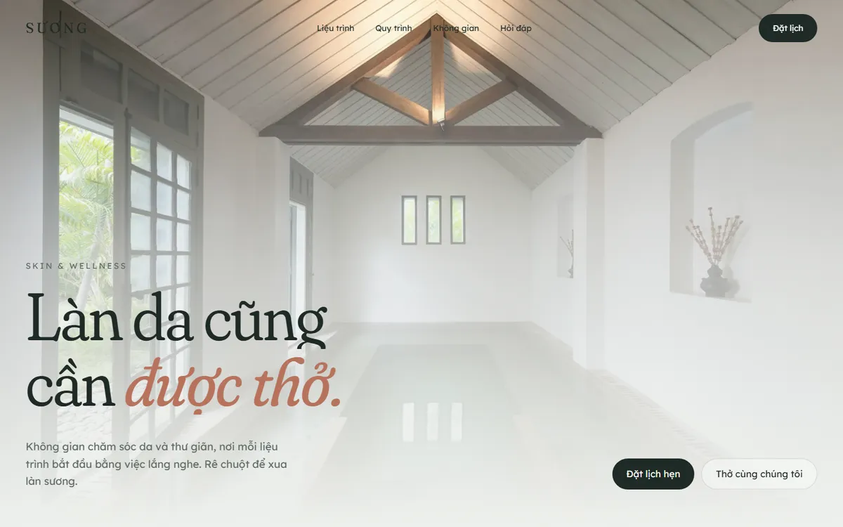 Ảnh chụp mẫu giao diện SƯƠNG